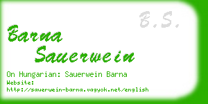 barna sauerwein business card